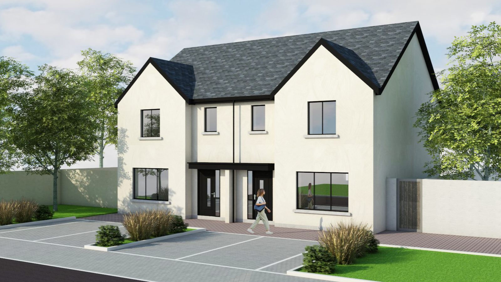 Architectural illustration of Gleann Ealla homes in Kanturk